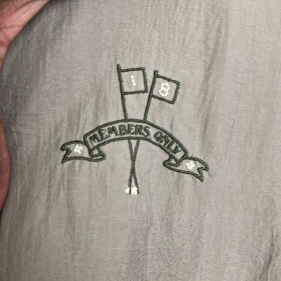 Men’s Nylon Bomber Jacket Knit Collar “Members Only” XL Athleisure Preppy Golf - Picture 4 of 13